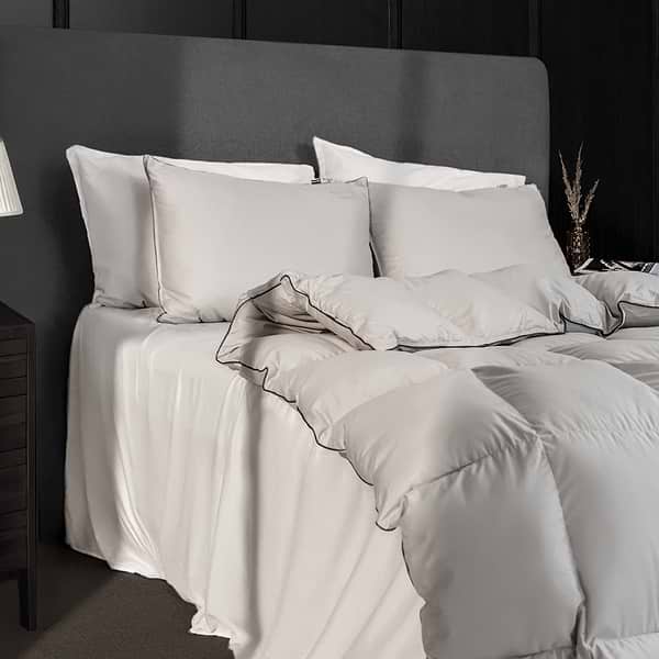 Фото - Ковдра демісезонна двоспальна євро MirSon шовкова №1060 Silver Cloud 200х220 см (2200010356465)