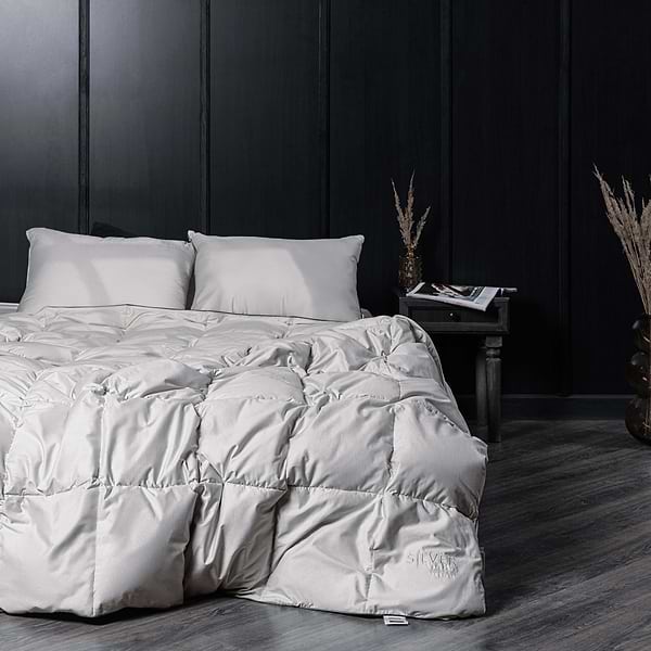 Фото - Одеяло зимнее полуторное MirSon 100% пух Сатин-Премиум пуходержащий № 067 "Silver Cloud" 155х215 (2200009348624)