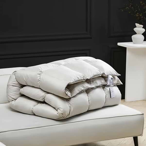 Фото - Ковдра демісезонна двоспальна євро MirSon шовкова №1060 Silver Cloud 200х220 см (2200010356465)