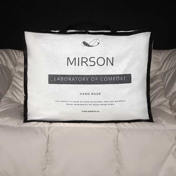 Фото - Одеяло зимнее двуспальное евро MirSon 100% пух Сатин-Премиум пуходержащий № 066 "Silver Cloud" 220х240 (2200009348693)