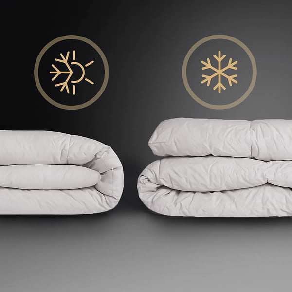 Фото - Ковдра демісезонна двоспальна євро MirSon шовкова №1060 Silver Cloud 200х220 см (2200010356465)