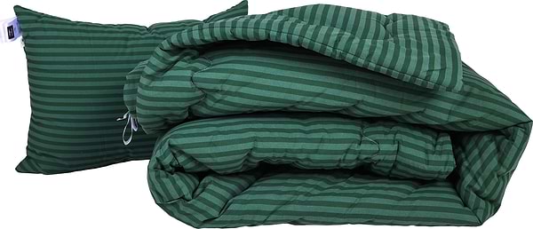 Фото - Одеяло демисезонное полуторное MirSon №131 Сolor Fun Line 17-0612 Stripe Emerald Bamboo 155х215 см +нав 2 шт. (2200010857832)