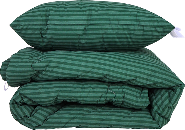 Фото - Одеяло демисезонное двуспальное MirSon антиаллергенное №125 Сolor Fun Line 17-0612 Stripe Emerald Tencel 172х205 + нав. 2 шт. (2200010852431)