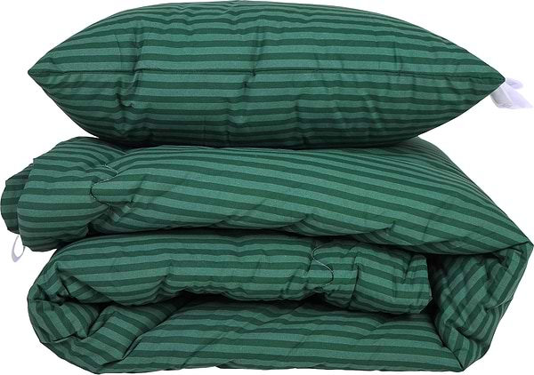 Фото - Одеяло зимнее двуспальное евро MirSon антиаллергенное №126 Сolor Fun Line 17-0612 Stripe Emerald Tencel 220х240 + нав. 2 шт. (2200010852806)