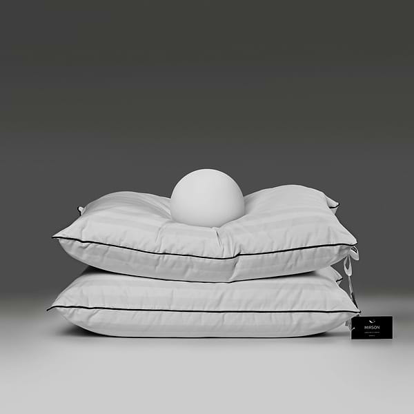 Фото - Подушка стандартна MirSon вовняна 1225 Royal Pearl Hand Made Premium Середня 40х60 см (2200001517400)