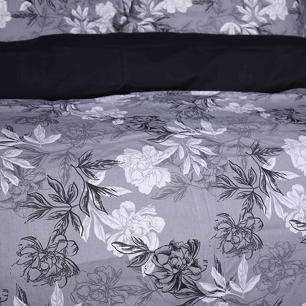 Фото - Комплект постільної білизни MirSon 143х210 см 00-8 Black Flowers Поплін (2200009707834)