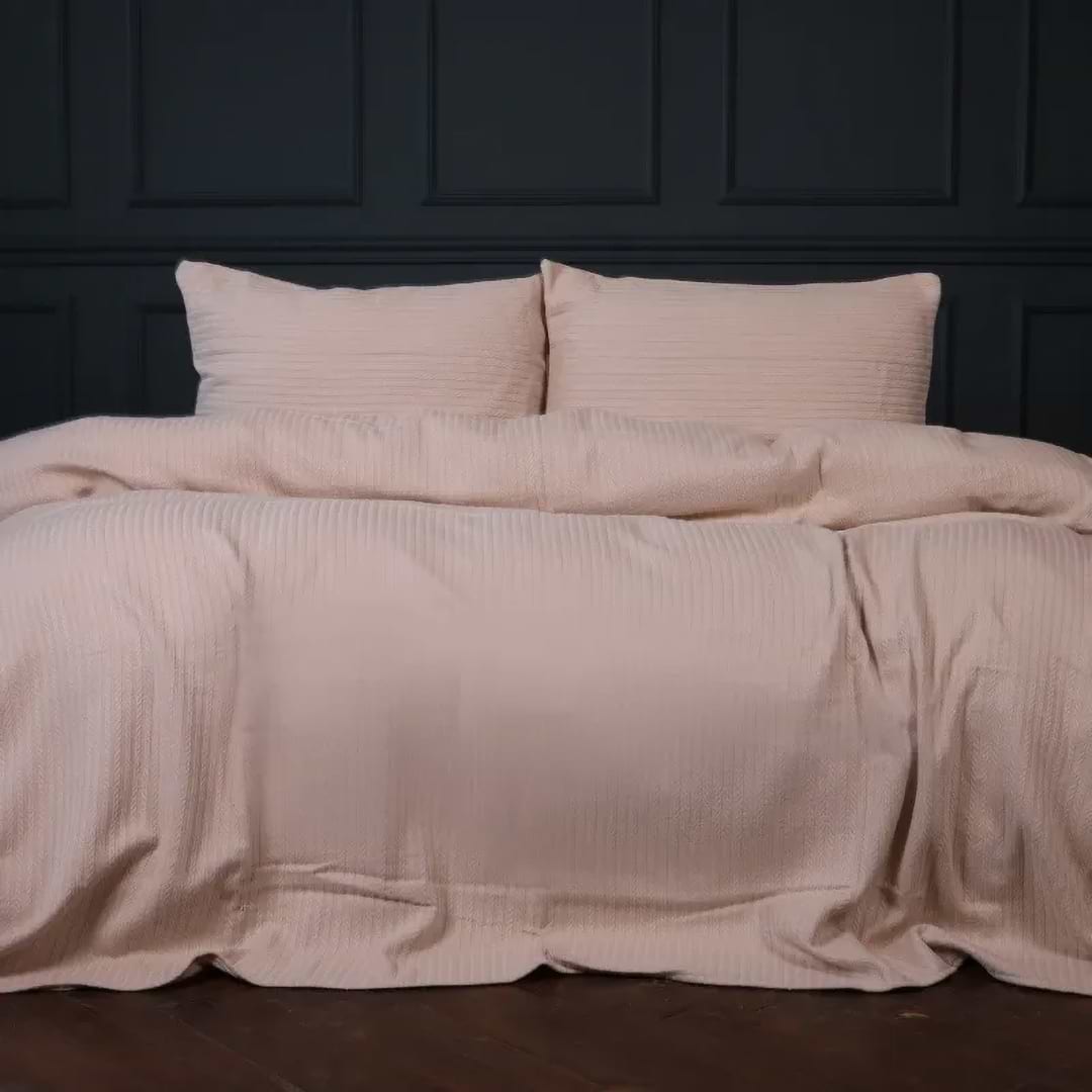 Комплект постельного белья MirSon 175х210 см №10-03 Arrowline Cream Пике (2200010671308)