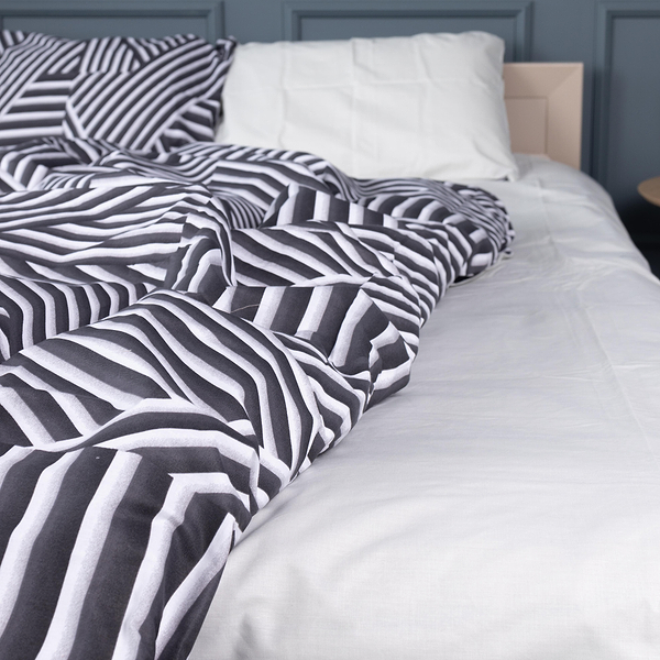 Фото - Комплект постільної білизни MirSon 143х210 см 17-0629 Diamond Black White Бязь (2200008464431)