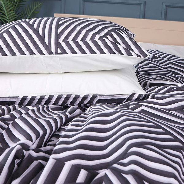 Фото - Комплект постільної білизни MirSon 143х210 см 17-0629 Diamond Black White Бязь (2200008464431)