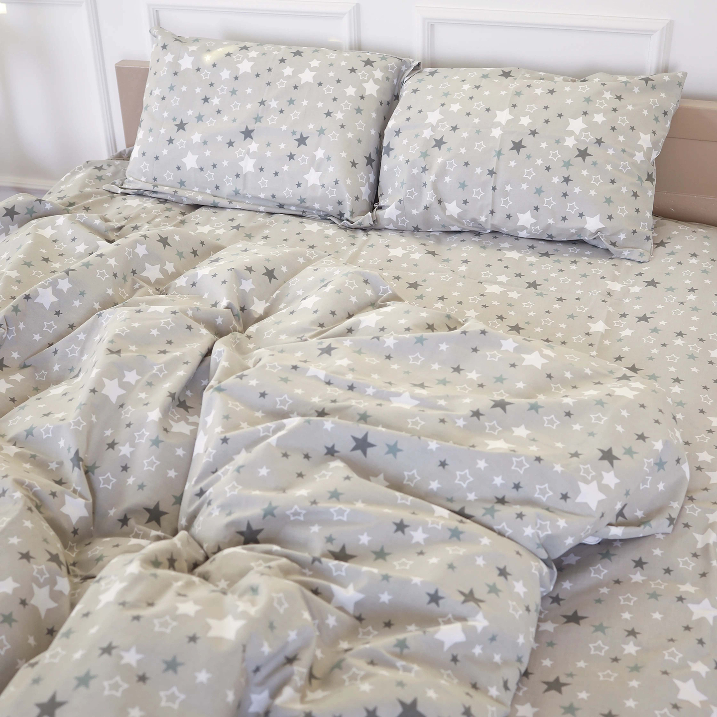 Комплект постільної білизни MirSon 143х210 см 17-0660 Gray Sky Бязь (2200009620300)