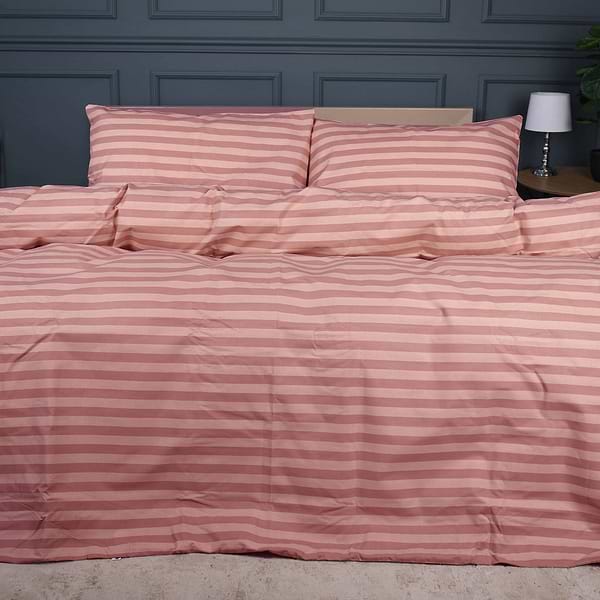 Фото - Комплект постельного белья MirSon 143х210 см 17-0773 Nude stripes Ranforce Elite (2200011152790)