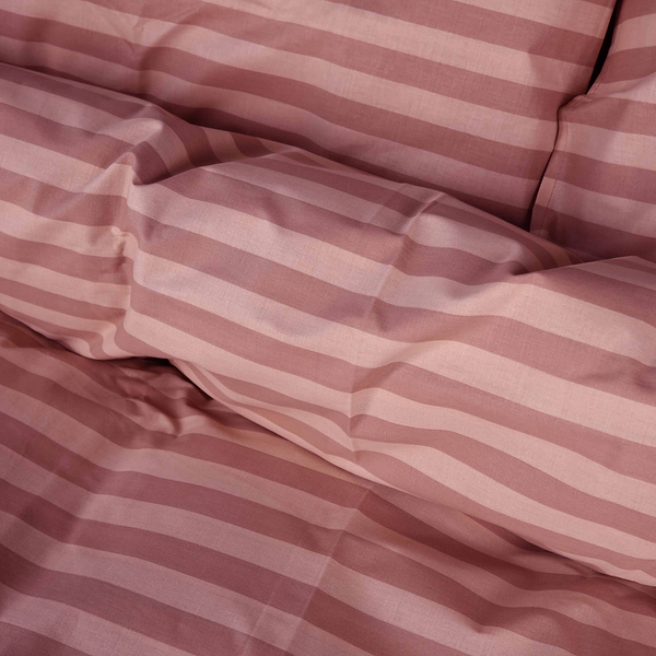 Фото - Комплект постільної білизни MirSon King Size 220х240 см 17-0773 Nude stripes Бязь (2200011152608)