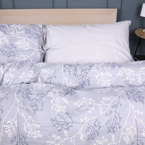 Фото - Комплект постельного белья MirSon 143х210 см 17-0813 Twigs of Spring Gray Бязь (2200011495446)
