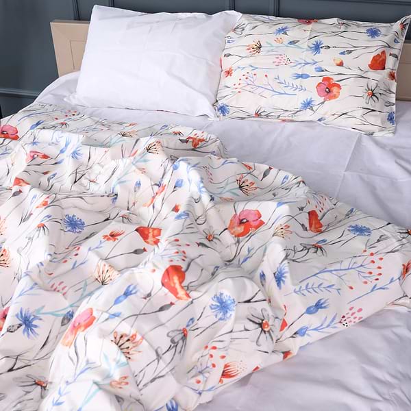 Фото - Комплект постільної білизни MirSon 143х210 см 17-0814 Poppies Бязь (2200011495941)
