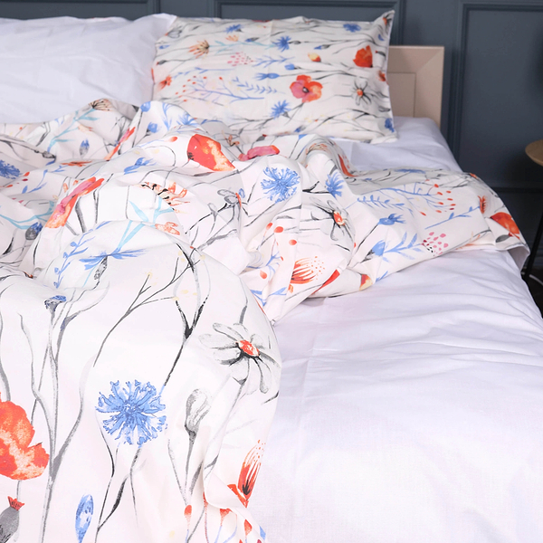 Фото - Комплект постільної білизни MirSon 143х210 см 17-0814 Poppies Бязь (2200011495941)