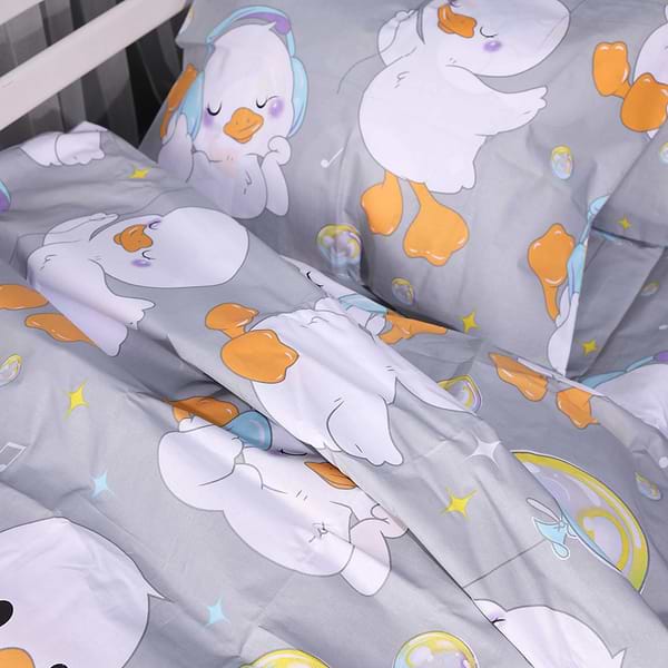 Фото - Комплект постельного белья MirSon 143х210 см Kids Time 17-0896 Baby Ducks Gray Бязь (2200012393840)