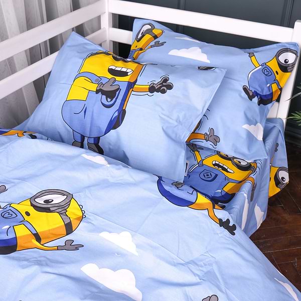 Фото - Комплект постільної білизни MirSon 143х210 см Kids Time 17-0900 Minions Happy Бязь (2200012396841)