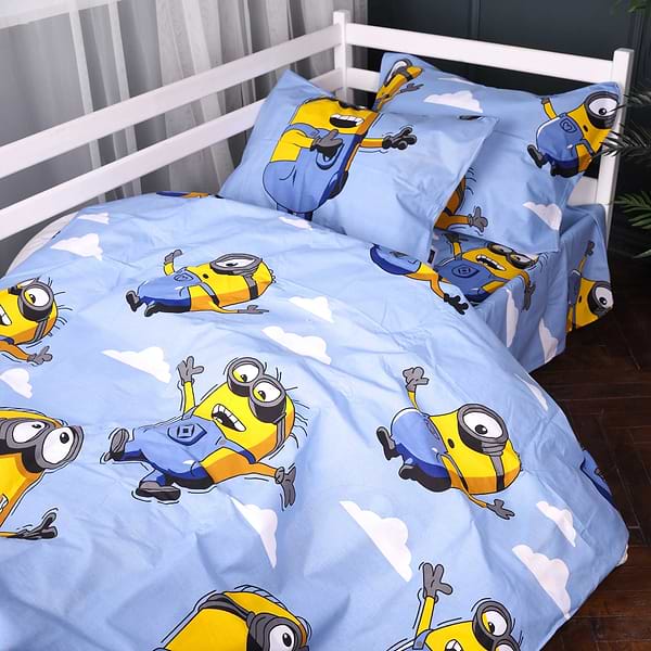 Фото - Комплект постільної білизни MirSon 143х210 см Kids Time 17-0900 Minions Happy Бязь (2200012396841)