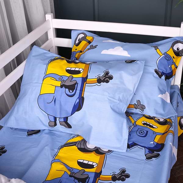 Фото - Комплект постільної білизни MirSon 143х210 см Kids Time 17-0900 Minions Happy Бязь (2200012396841)