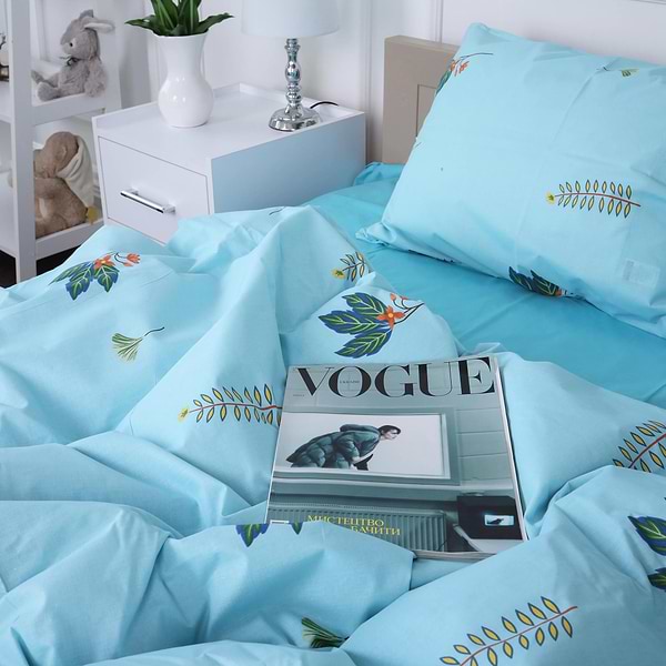 Фото - Комплект постельного белья MirSon 143х210 см Ranforce Elite 17-4736 Green leaves (2200008926427)