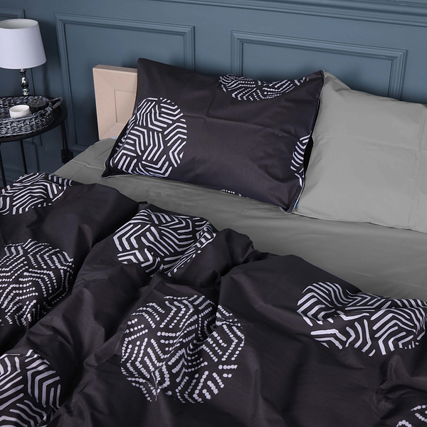 Фото - Комплект постельного белья MirSon 143х210 см 22-1379 Geometric Circles Сатин (2200010476606)