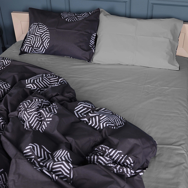 Фото - Комплект постельного белья MirSon 143х210 см 22-1379 Geometric Circles Сатин (2200010476606)