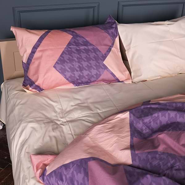 Фото - Комплект постільної білизни MirSon 143х210 см 22-1439 Pudra Abstract Сатин (2200012405796)