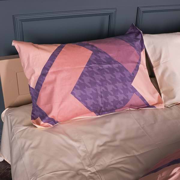 Фото - Комплект постільної білизни MirSon 143х210 см 22-1439 Pudra Abstract Сатин (2200012405796)