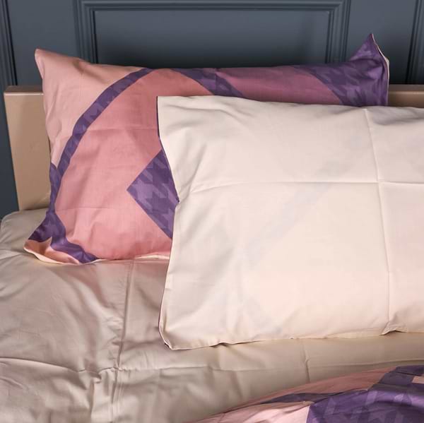 Фото - Комплект постільної білизни MirSon 143х210 см 22-1439 Pudra Abstract Сатин (2200012405796)