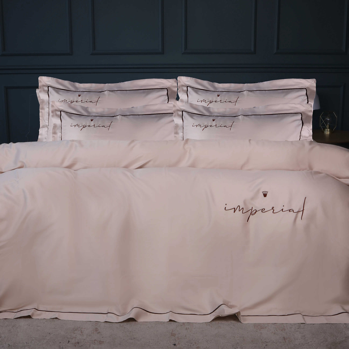 Комплект постельного белья MirSon King Size 220х240 см Imperial Tencel №03 Creamy (2200010753806)