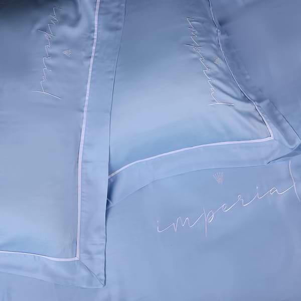 Фото - Комплект постельного белья MirSon 143х210 см Imperial Tencel №04 Blue (2200010754261)