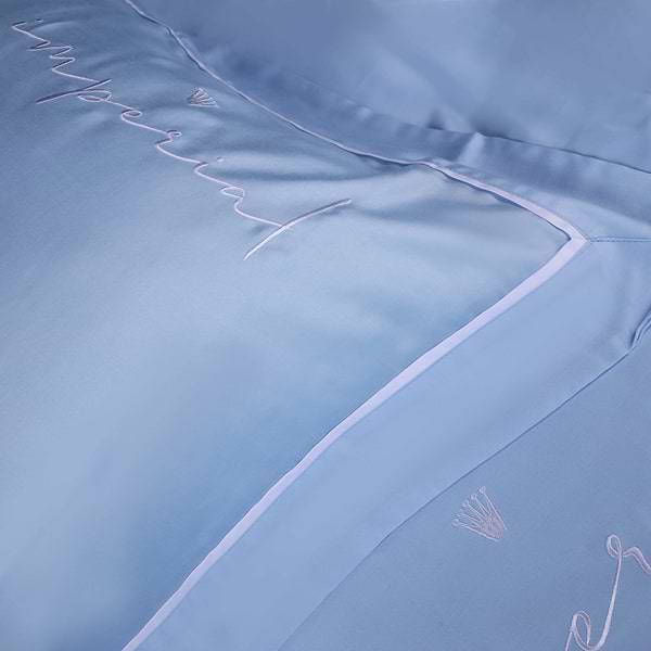 Фото - Комплект постельного белья MirSon 143х210 см Imperial Tencel №04 Blue (2200010754261)