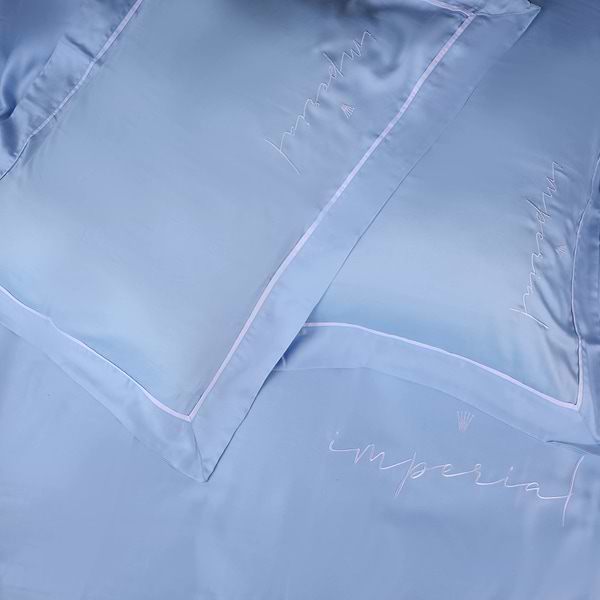 Фото - Комплект постельного белья MirSon 143х210 см Imperial Tencel №04 Blue (2200010754261)