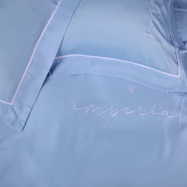 Фото - Комплект постельного белья MirSon 143х210 см Imperial Tencel №04 Blue (2200010754261)