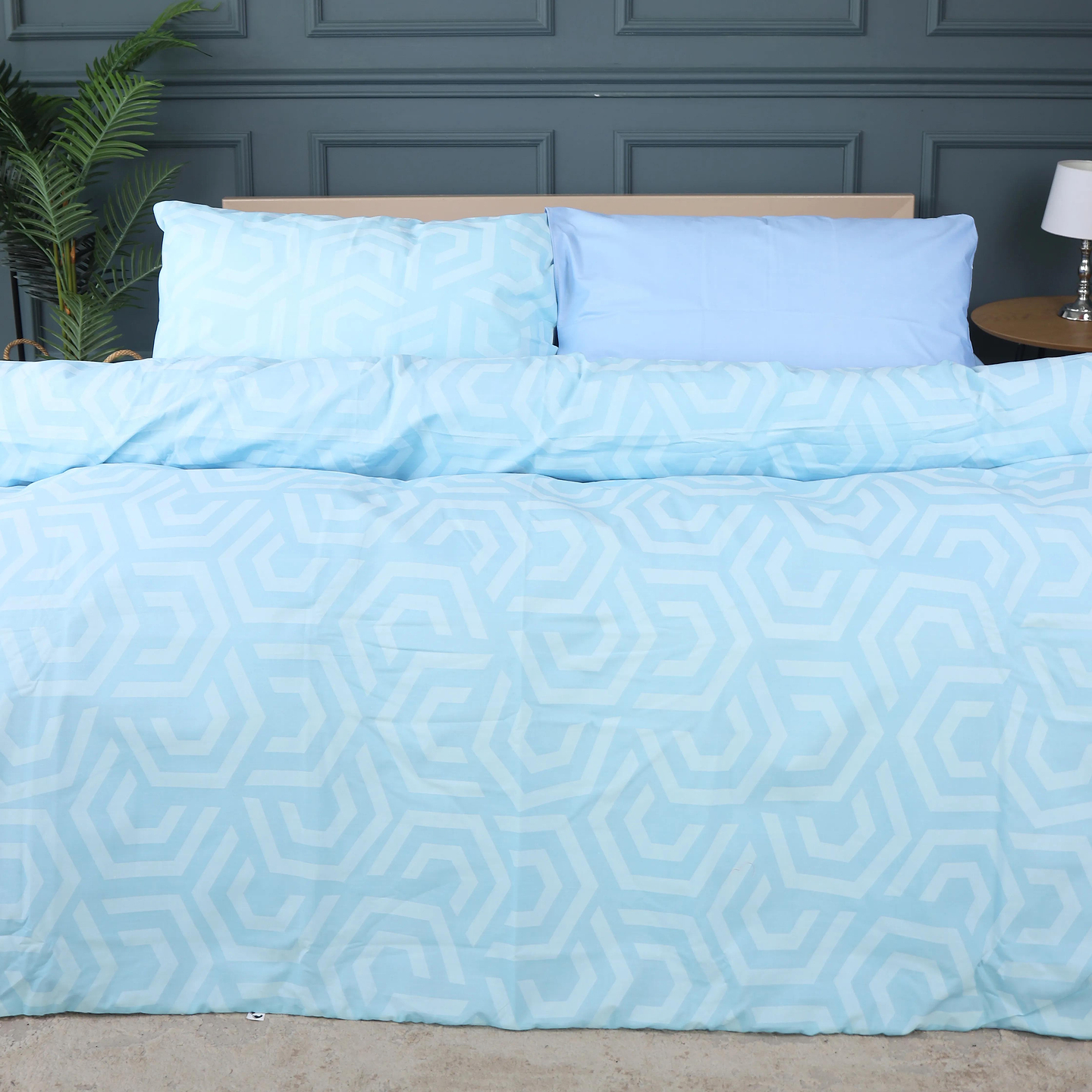 Комплект постільної білизни MirSon 143х210 см 17-0628 Diamond Blue Бязь (2200008462901)