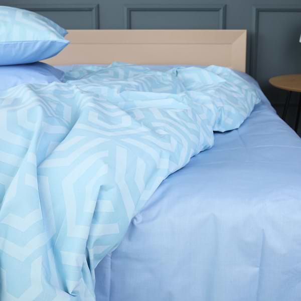 Фото - Комплект постельного белья MirSon 143х210 см Ranforce Elite 17-0628 Diamond Blue Ранфорс (2200008464172)