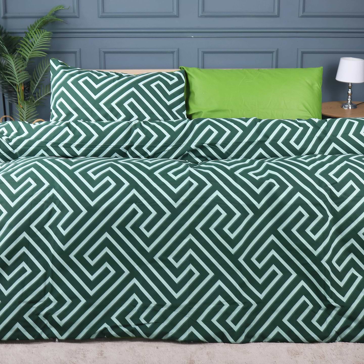 Комплект постельного белья MirSon 175x210 см 17-0632 Diamond Emerald Бязь (2200008466039)