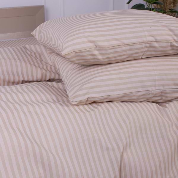 Фото - Комплект постельного белья MirSon 143 x 210 Ranforce Elite 17-0602 Stripe Creamy Ранфорс (2200008050597)