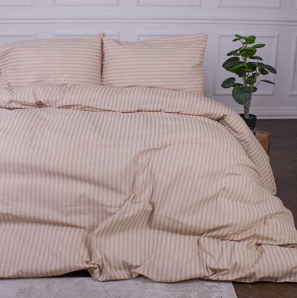 Фото - Комплект постельного белья MirSon 143 x 210 Ranforce Elite 17-0602 Stripe Creamy Ранфорс (2200008050597)