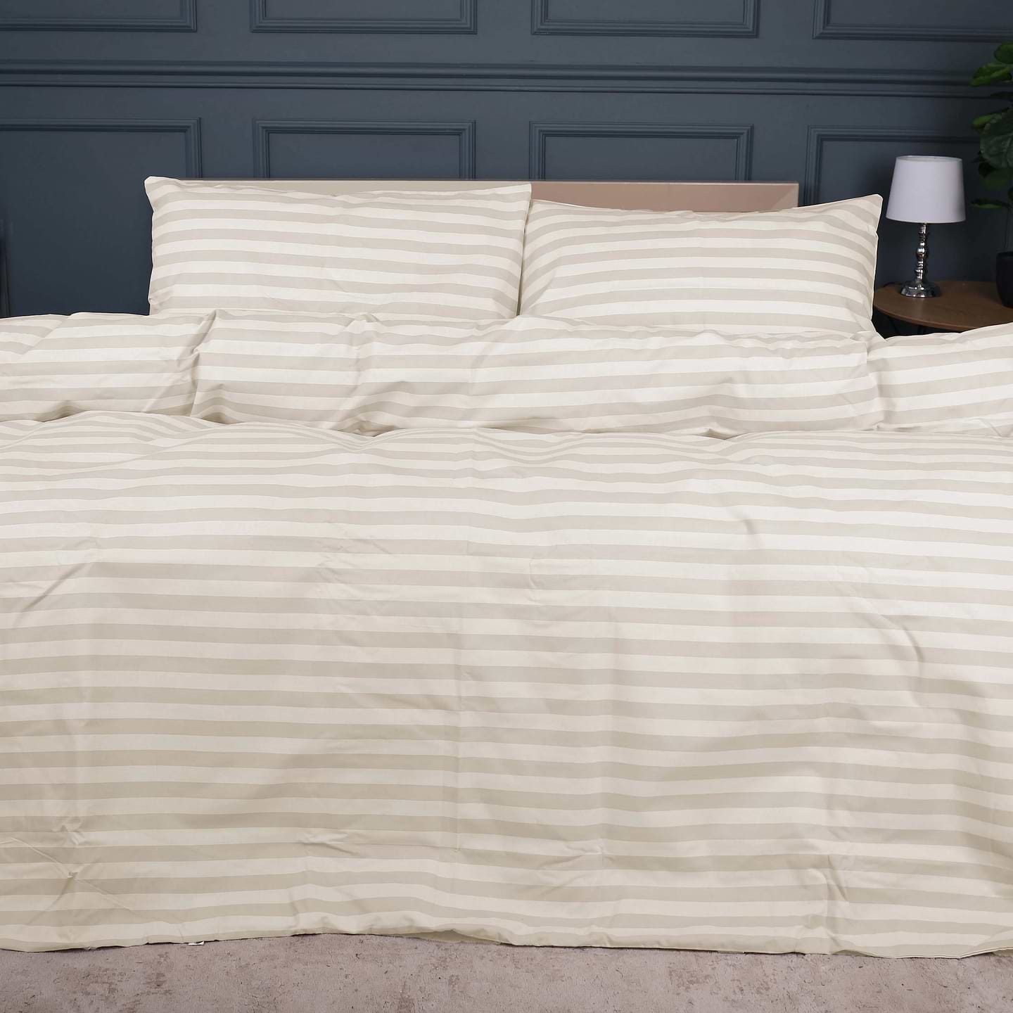 Комплект постельного белья MirSon King Size 220x240 Ranforce Elite 17-0604 Stripe Yellow Ранфорс (2200008052836)