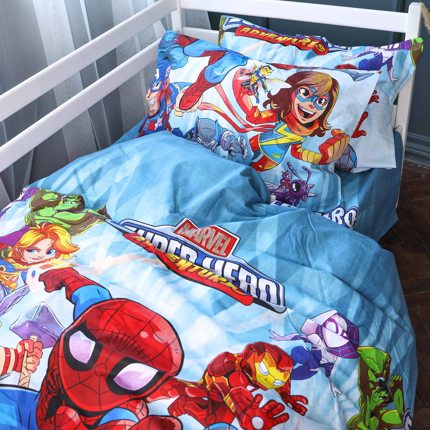Комплект постельного белья MirSon 175x210 см Kids Time 17-0796 Marvel Бязь (2200011440255)