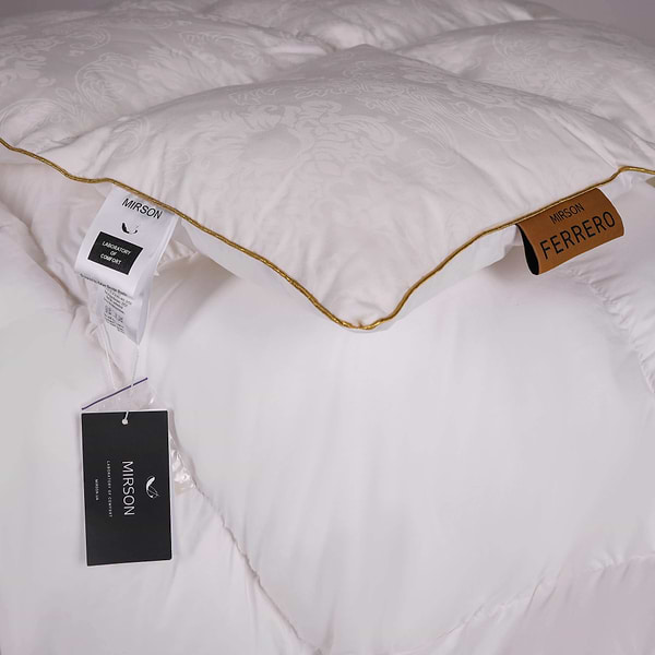 Фото - Одеяло демисезонное двуспальное евро MirSon 200х220 см 100% гусиный пух Ferrero Vanilla (2200011169316)