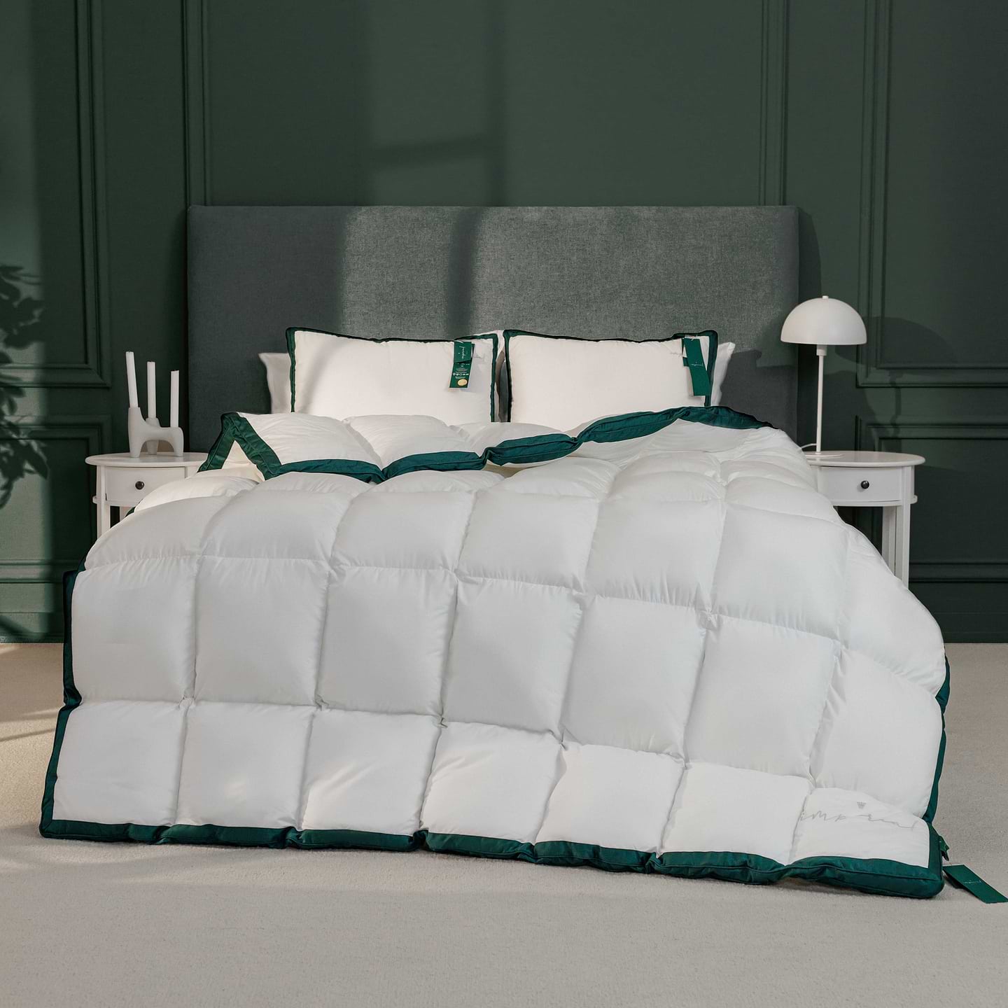 Ковдра зимова двоспальна євро MirSon King Size 220х240 100% пух Imperial Satin Luxe (2200007177431)