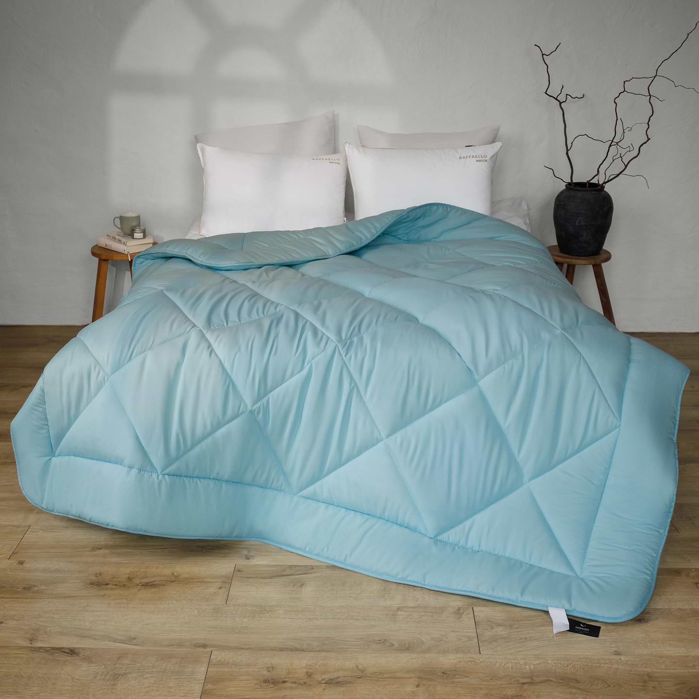 Ковдра всесезонна полуторна MirSon Шовкові №1646 Eco Light Blue (2200002652827)