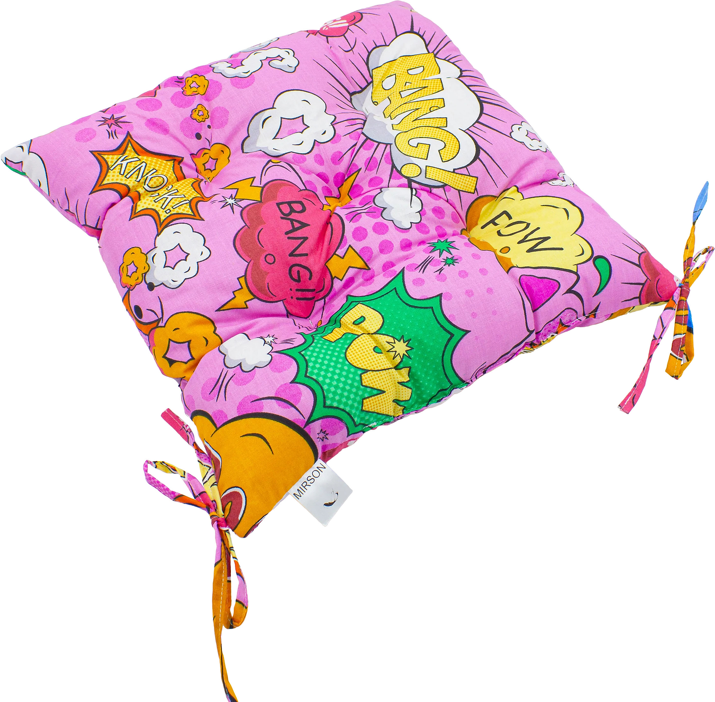 Подушка для стільця MirSon Бязь Принт 17-0512 Bombs pink 50х50 см (2200006276791)