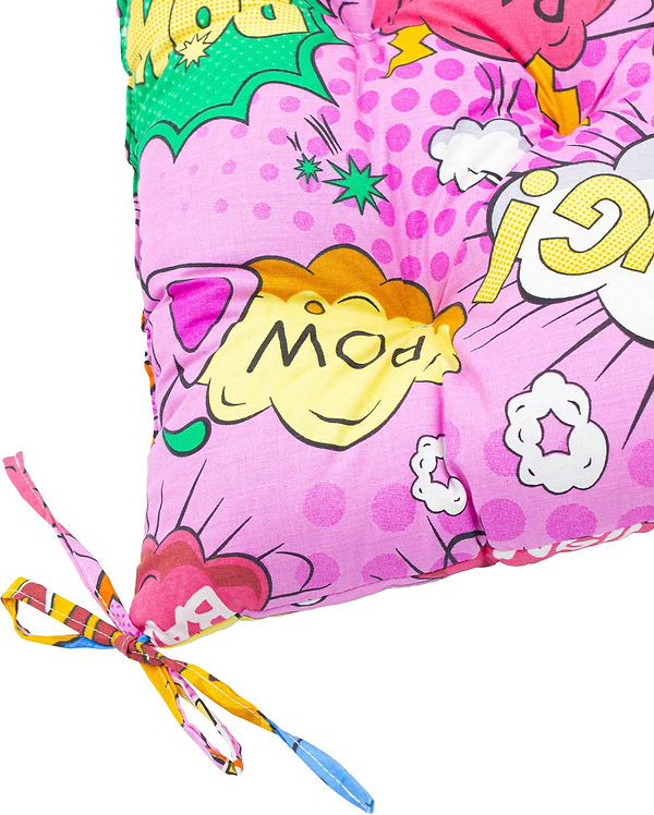 Фото - Подушка для стула MirSon Бязь Принт 17-0512 Bombs pink 50х50 см (2200006276791)