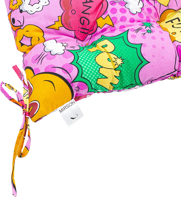 Фото - Подушка для стула MirSon Бязь Принт 17-0512 Bombs pink 50х50 см (2200006276791)