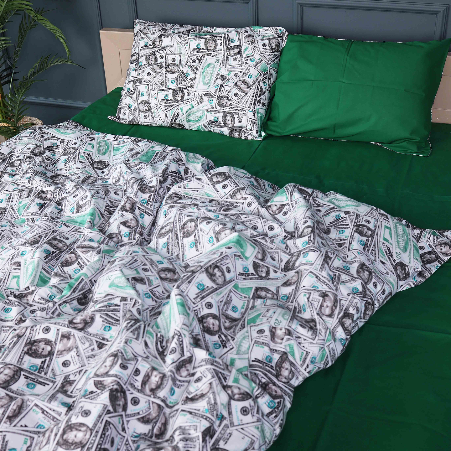 Комплект постельного белья MirSon Бязь 17-0589 Dollars 175х210 см (2200007047208)