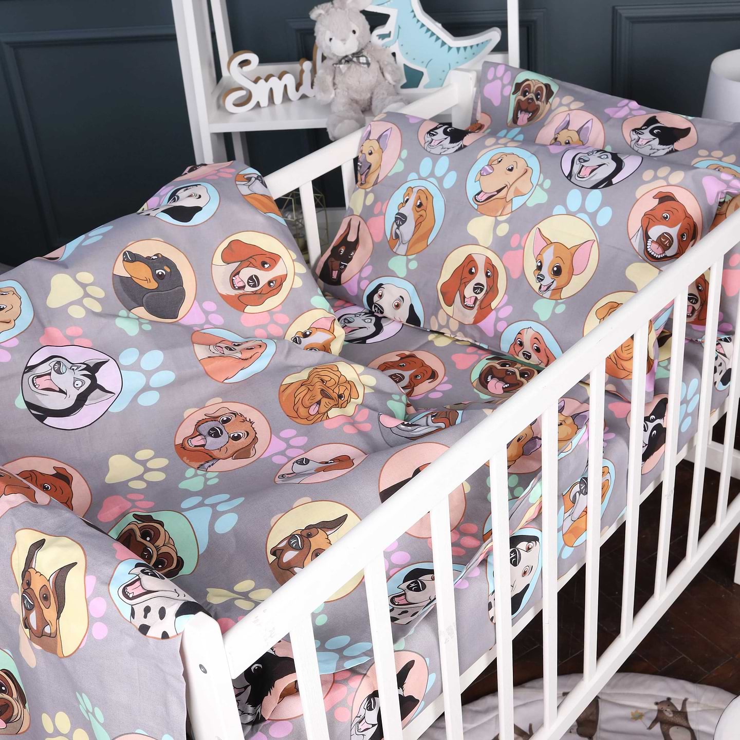 Підковдра полуторна MirSon Бязь 17-0661 Happy Dogs 143х210 см (2200010255904)