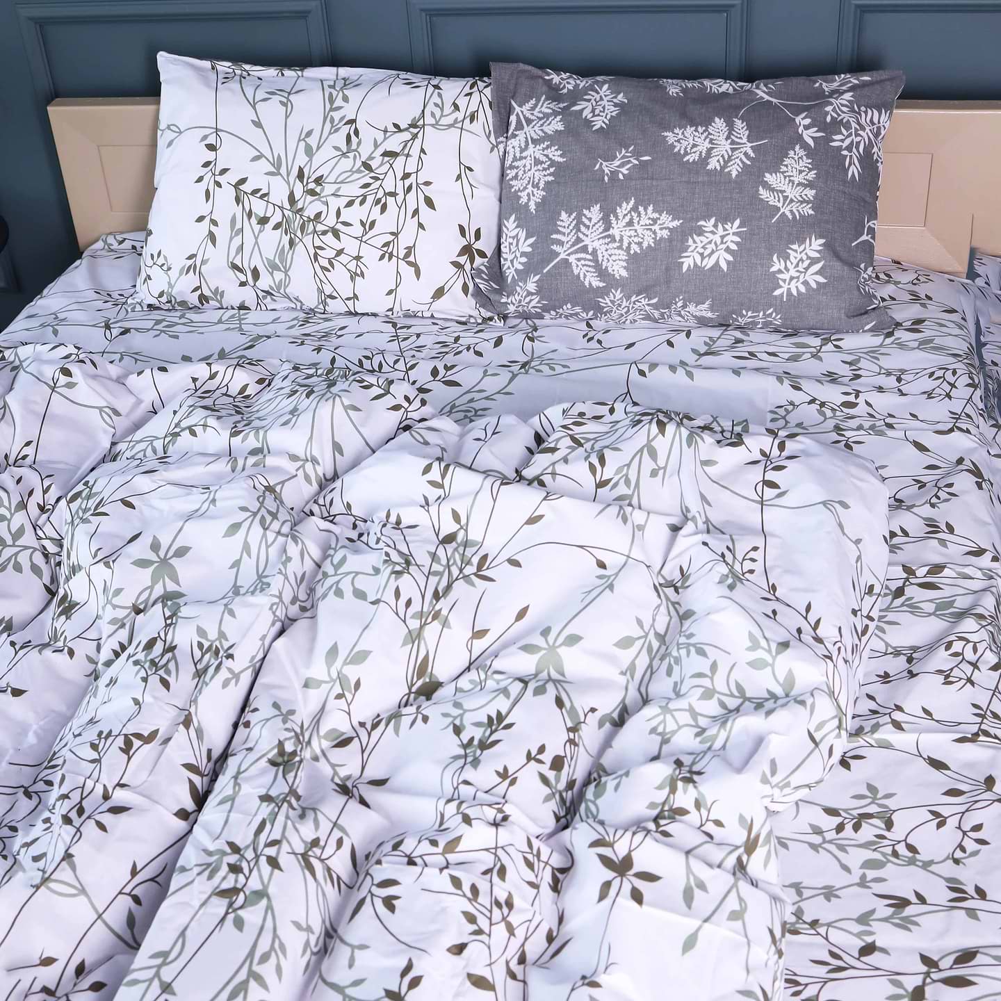 Комплект постельного белья MirSon Бязь 17-0668 Grey Blooms 175х210 см (2200009957840)